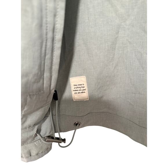 Vuori Womans XS Outdoor Soft Shell Running Jacket Full Zip Hooded Gray/Blue - Picture 8 of 8